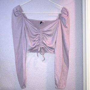 Long sleeve lavender purple top